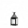 Small Black Bird Iron Lantern